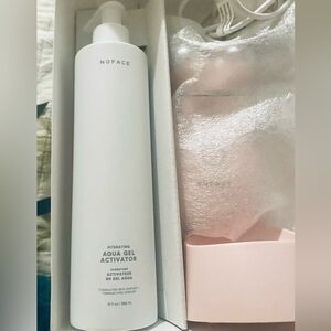 NuFace Trinity+ Pink Beauty Device with Large 10oz Aqua gel activator